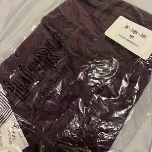 LuLaRoe solid eggplant leggings - OS